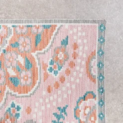 Outdoor Teppich Boho - Vedra Medaillon Rosa