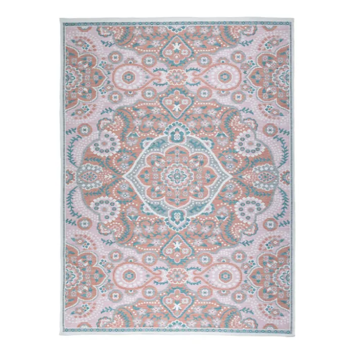 Outdoor Teppich Boho - Vedra Medaillon Rosa
