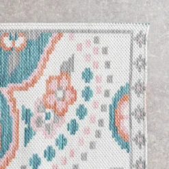 Outdoor Teppich Boho - Vedra Medaillon Blau