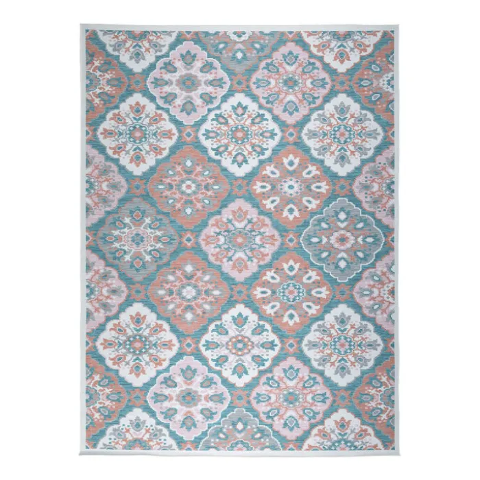 Outdoor Teppich Boho - Vedra Tile Blau