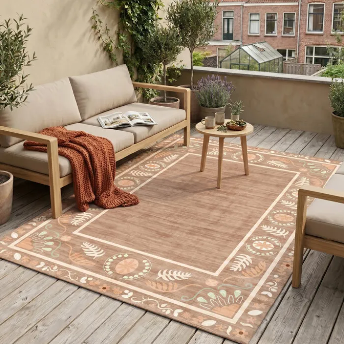 Outdoor-Teppich - Maui Border Terrakotta