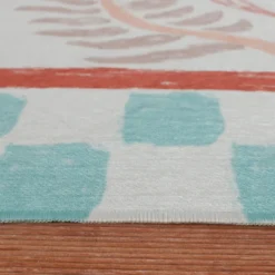 Outdoor-Teppich - Oasis Leaves Blau Rot