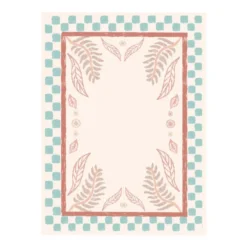 Outdoor-Teppich - Oasis Leaves Blau Rot