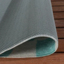 Outdoor-Teppich - Oasis Leaves Blau Rot