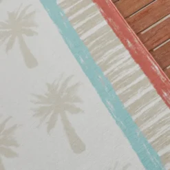 Outdoor-Teppich - Oasis Palm Blau Rot