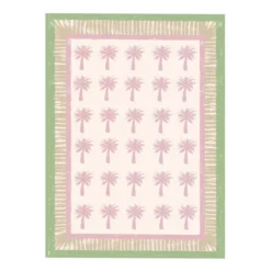 Outdoor-Teppich - Oasis Palm Rosa Grün
