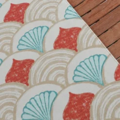 Outdoor-Teppich - Oasis Shell Blau Rot