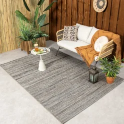 Outdoor Teppich - Torres Dunkelgrau Meliert