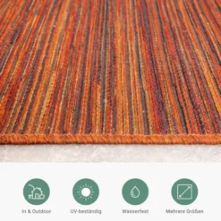 Outdoor Teppich - Torres Rot Meliert