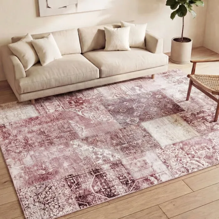 Patchwork Teppich - Lago Rot Rosa