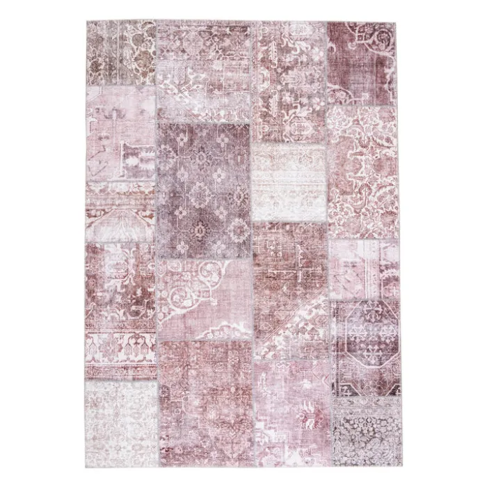 Patchwork Teppich - Lago Rot Rosa