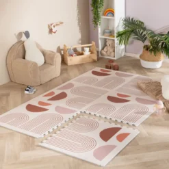 Puzzlematte - Alfie Arches Hellgrau Multi - 120x180cm