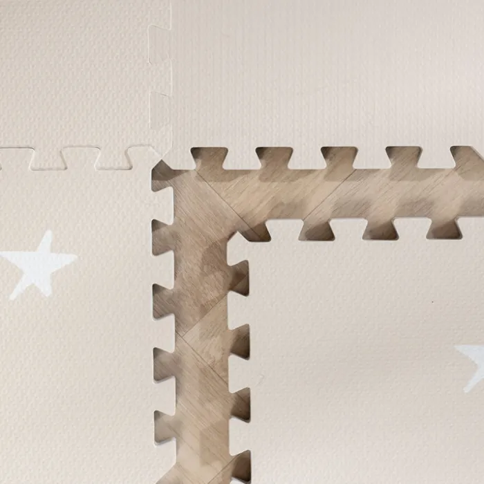 Puzzlematte - Alfie Stars Grau/Beige - 120x180cm