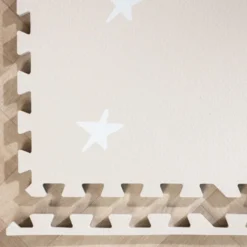 Puzzlematte - Alfie Stars Grau/Beige - 120x180cm