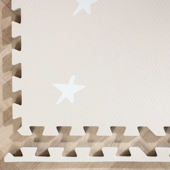Puzzlematte - Alfie Stars Grau/Beige - 120x180cm
