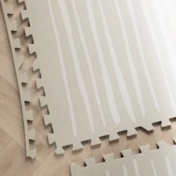 Puzzlematte - Alfie Stripes Grau/Beige - 120x180cm