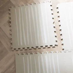 Puzzlematte - Alfie Stripes Grau/Beige - 120x180cm