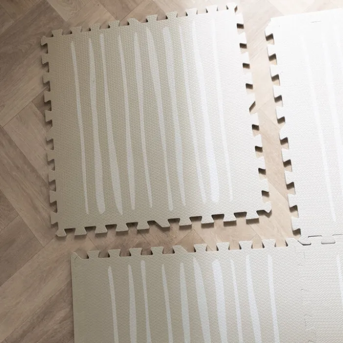 Puzzlematte - Alfie Stripes Grau/Beige - 120x180cm
