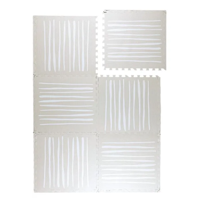 Puzzlematte - Alfie Stripes Grau/Beige - 120x180cm