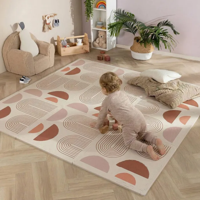 Puzzlematte - Alfie XL Arches Hellgrau Multi - 180x180cm