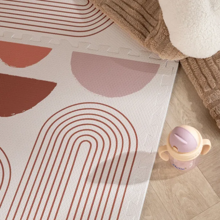 Puzzlematte - Alfie XL Arches Hellgrau Multi - 180x180cm