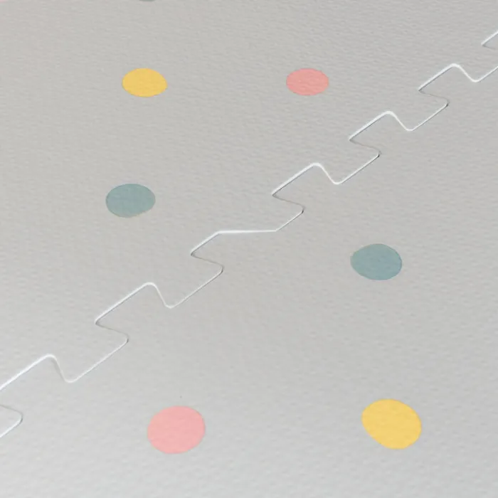 Puzzlematte - Alfie XL Dots Hellgrau - 180x180cm