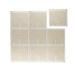 Puzzlematte - Alfie XL Grid Beige - 180x180cm