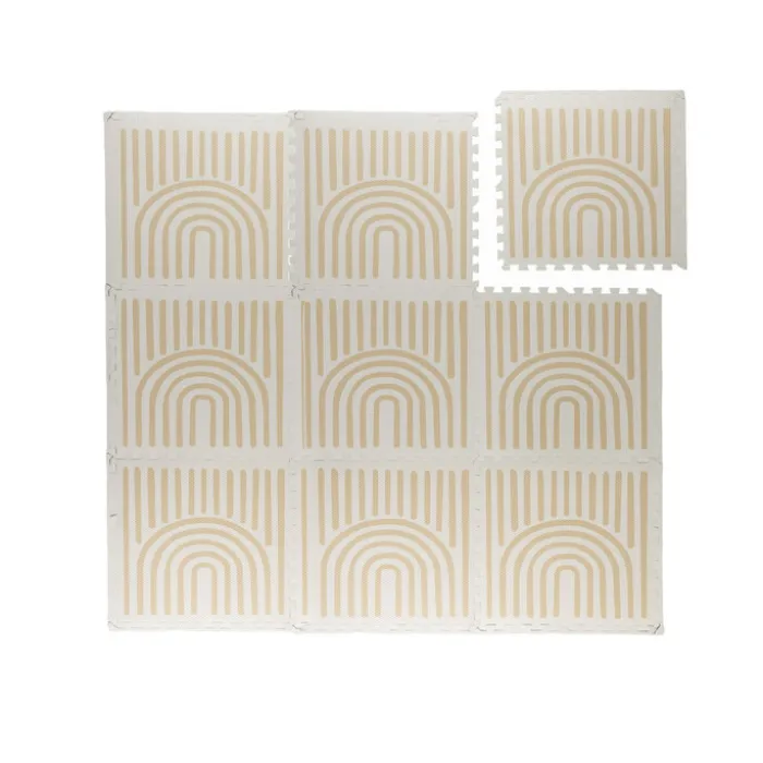Puzzlematte - Alfie XL Grid Beige - 180x180cm