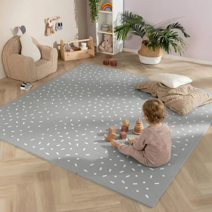 Puzzlematte - Alfie XL Sprinkles Grau - 180x180cm