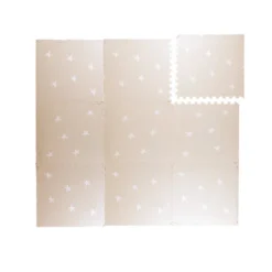 Puzzlematte - Alfie XL Stars Grau/Beige - 180x180cm