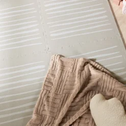 Puzzlematte - Alfie XL Stripes Grau/Beige - 180x180cm