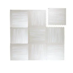 Puzzlematte - Alfie XL Stripes Grau/Beige - 180x180cm