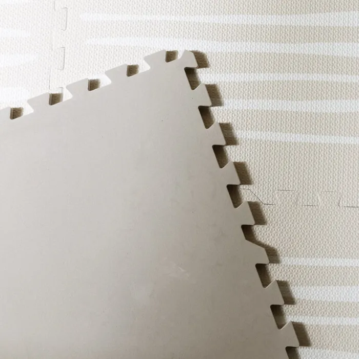 Puzzlematte - Alfie XL Stripes Grau/Beige - 180x180cm