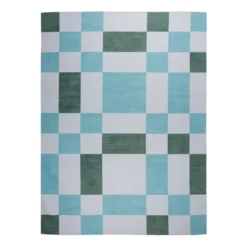 Retro In- & Outdoorteppich - Pop Cubes Grün