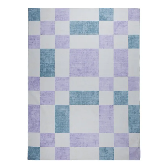 Retro In- & Outdoorteppich - Pop Cubes Lila