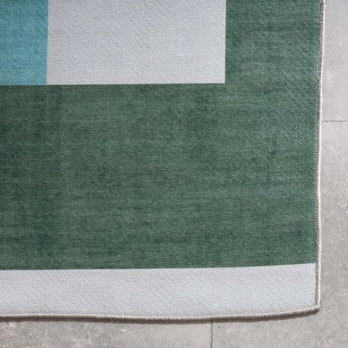 Retro In - & Outdoorteppich - Pop Lines Grün