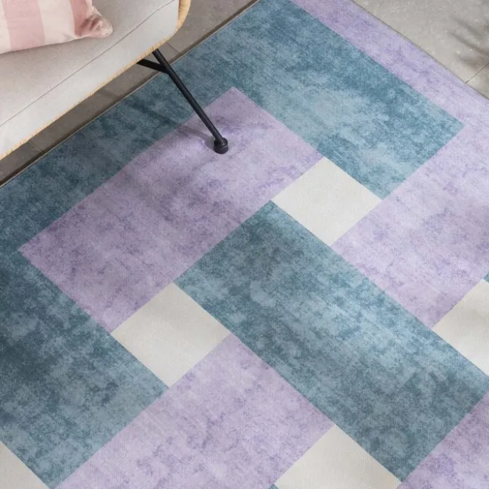 Retro In- & Outdoorteppich - Pop Lines Lila