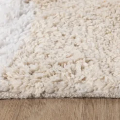 Retro Teppich - Gambit Creme Weiß