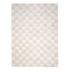 Retro Teppich - Gambit Creme Weiß