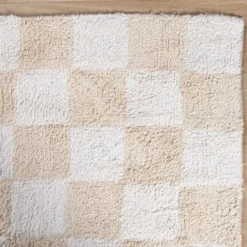 Retro Teppich - Gambit Creme Weiß