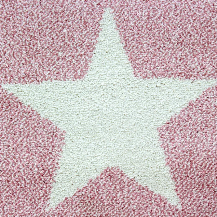 Runder Kinderteppich - Ava Bunt Rosa