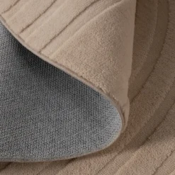Runder Teppich Wohnzimmer - Charm Curves Beige