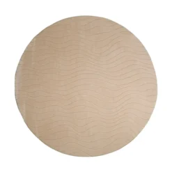 Runder Teppich Wohnzimmer - Charm Waves Beige
