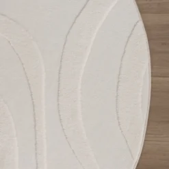 Runder Teppich Wohnzimmer - Charm Shapes Weiß
