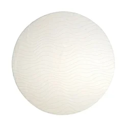 Runder Teppich Wohnzimmer - Charm Waves Weiß