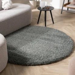 Runder Wohnzimmer Teppich - Yves Grün