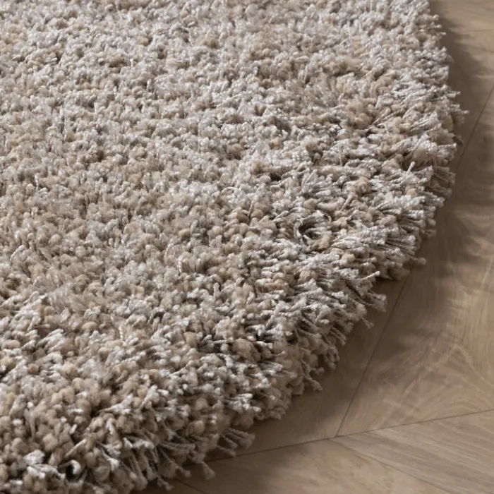 Runder Wohnzimmer Teppich - Yves Taupe