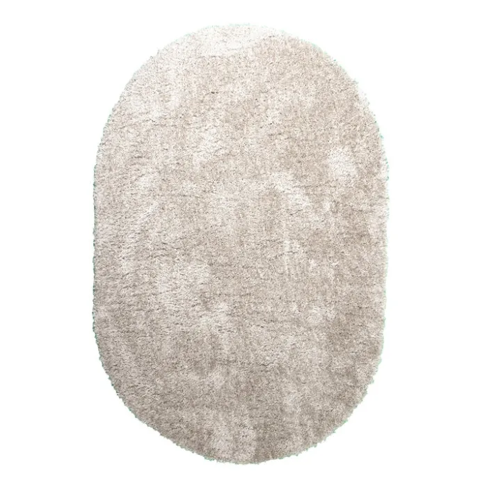 Shaggy Teppich Oval - Blaze Beige Grau - 162x232cm