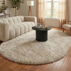 Shaggy Teppich Oval - Blaze Beige - 160x230cm