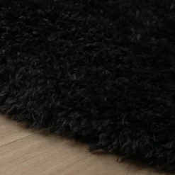 Shaggy Teppich Oval - Blaze Schwarz - 160x230cm